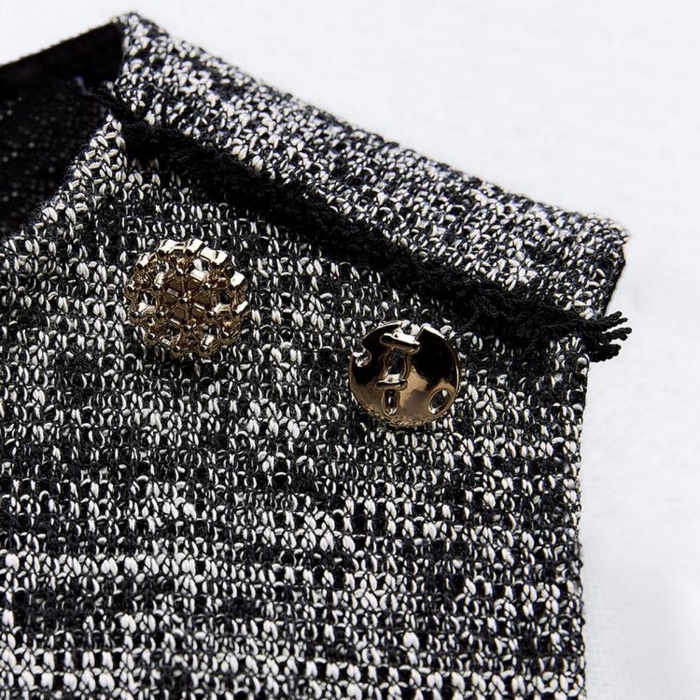 ZARA 🔥 2 PIECE SET🔥 STRUCTURED JACQUARD TOP AND MINI SKIRT - Picture 6 of 13